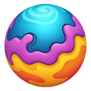 sphere globe planet, surface covered with gas sticker