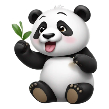 Panda blowing a kiss sticker