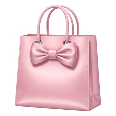 light pink shopping bag with bow emoji | AI Emoji Generator sticker