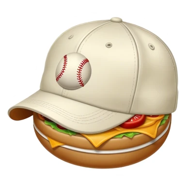 Baseball cap that looks like food sticker