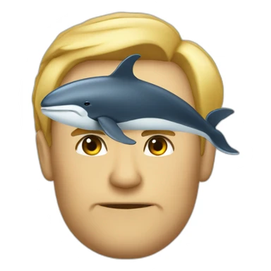 Whale as James bond sticker