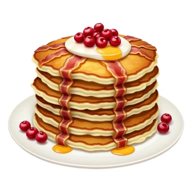Potato pancakes with lingonberry and bacon  sticker