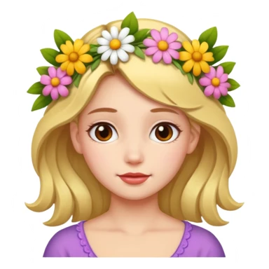 GIRL WITH FLOWERS sticker