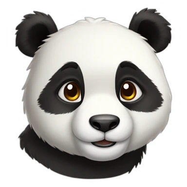 Panda roux sur un panda sticker