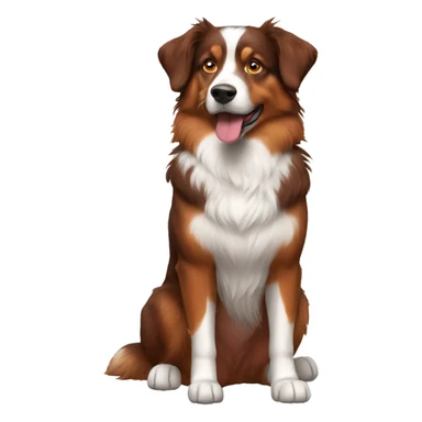 red-tri australian shepard sticker