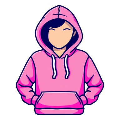 Pink hoodie with Victoria's Secret PINK logo sticker