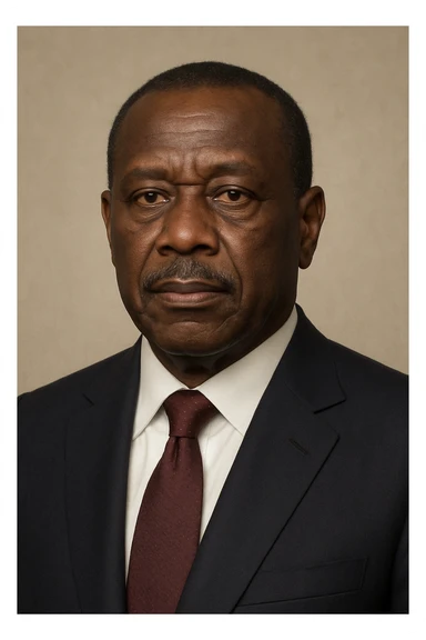 portrait of Recep Tayyip Erdoğan as a respectful, neutral Black man sticker