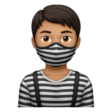 thief, with stripped shirt, facemask. sticker