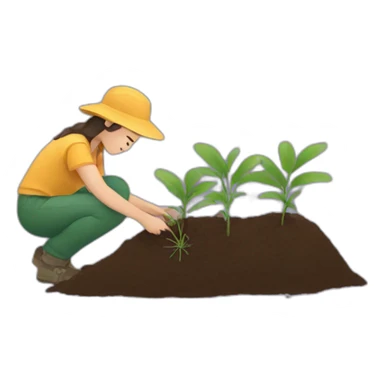 nature activist planting sticker