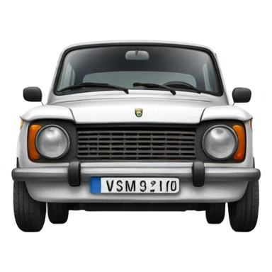 a white lada VAZ 2101 sticker