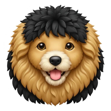 golden doodle black sticker