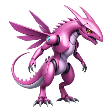  Cool Edgy Shiny Ethereal Legendary Digimon-Genesect-Palkia-hybrid full body sticker