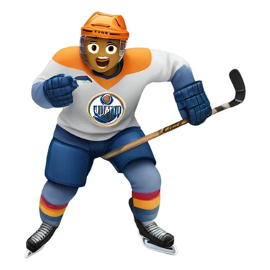 Hockey player goal celebration sticker