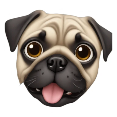 Pug say hi sticker