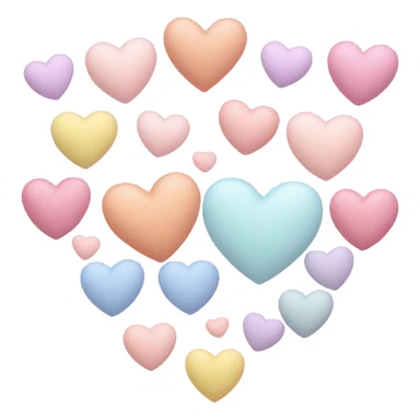 Pastel hearts sticker