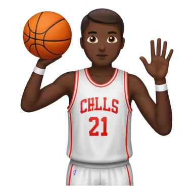 man shooting basketball and airballing sticker