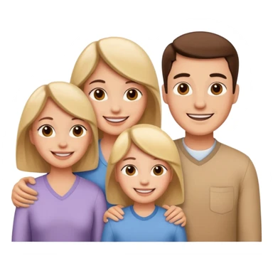 mom, dad, son and daughter sticker