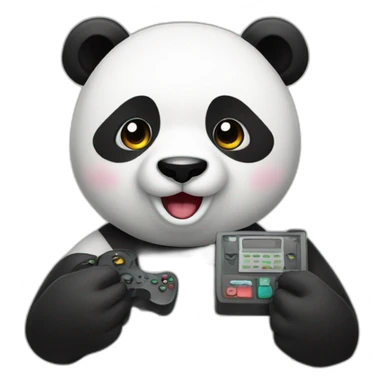 Panda con consola sticker