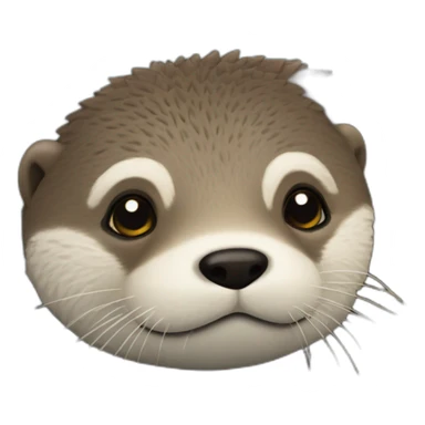 Loutre sur un.lit sticker