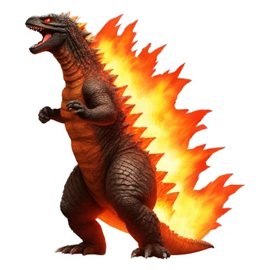 fire shot Godzilla  sticker