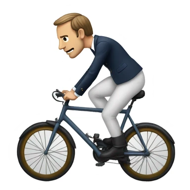 Macron sur un velo sticker