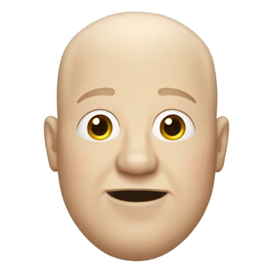 fat bald white man with gross breath no mustache  sticker