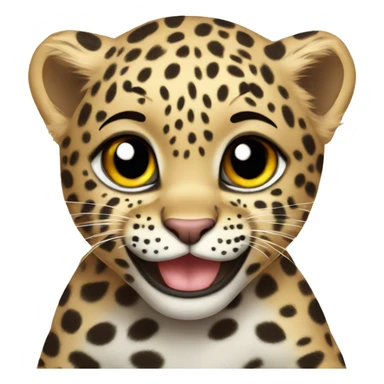 cute baby leopard sticker