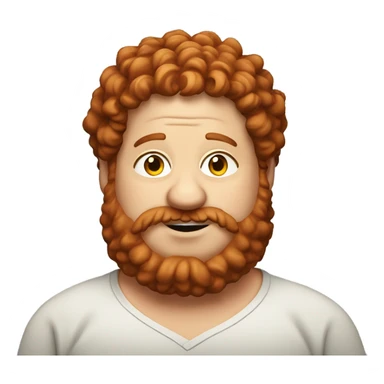 Fat Jewish man with curly red hair sticker