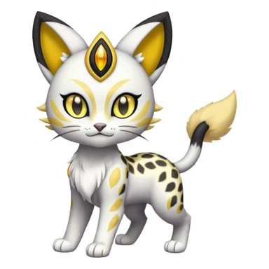 Meloetta-Gatomon-Liepard-Pokémon-Digimon-Fakémon-fusion-hybrid-creature sticker