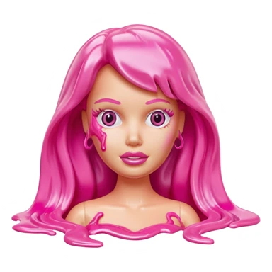 Melted Barbie doll sticker