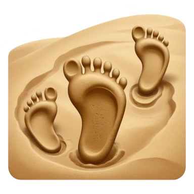 two footprints: child and adult sticker