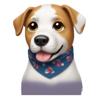 dog with bandana sticker