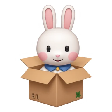 Cute miffy with box sticker