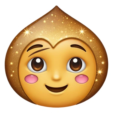 glitter cheap brown sticker