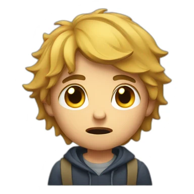 A frustrated young man sticker