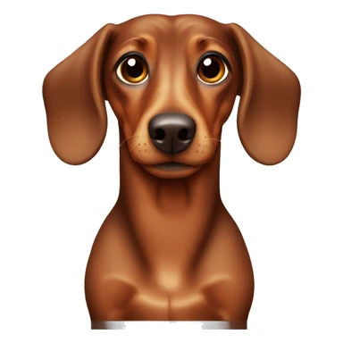 a brown daschund  sticker