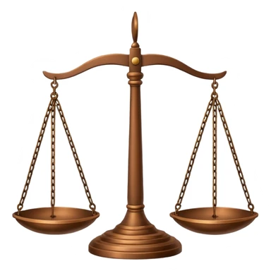 Make a scale in law school emoji symbol in color brown ⚖️ this one sticker