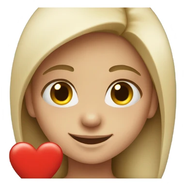 girl smiling with a red heart sticker