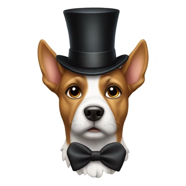 Dog with top hat sticker