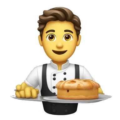Pastry waiter sticker