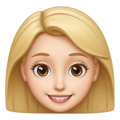 Cartoon style female head sticker