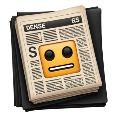 all-black or dark newspaper (it's important to not generate it with white spaces) sticker