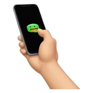 hand holding phone sticker