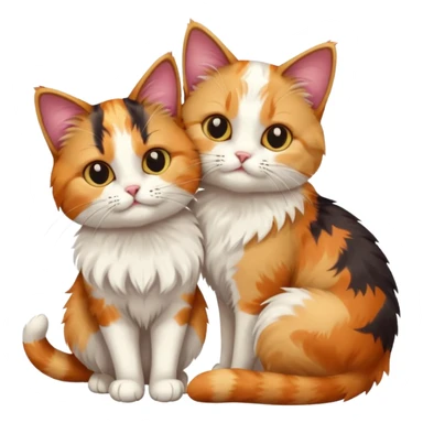 two cats grooming each other sticker