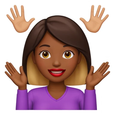 I want an emoji with big lips and hands with an sassy vibe sticker