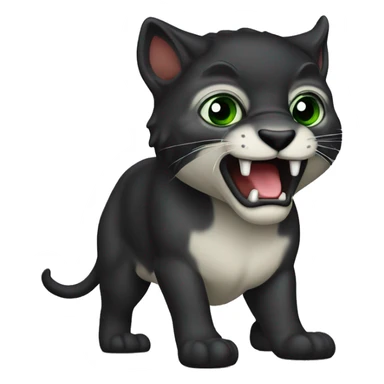 Animal pantera negra con ojos verdes sticker