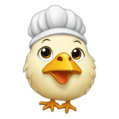 Poule avec un bonnet sticker