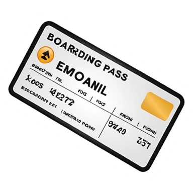 boarding pass sticker