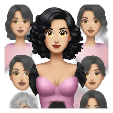 Katy Perry with black hair sticker