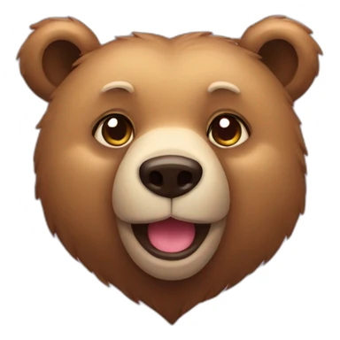Bear with heart eyes sticker